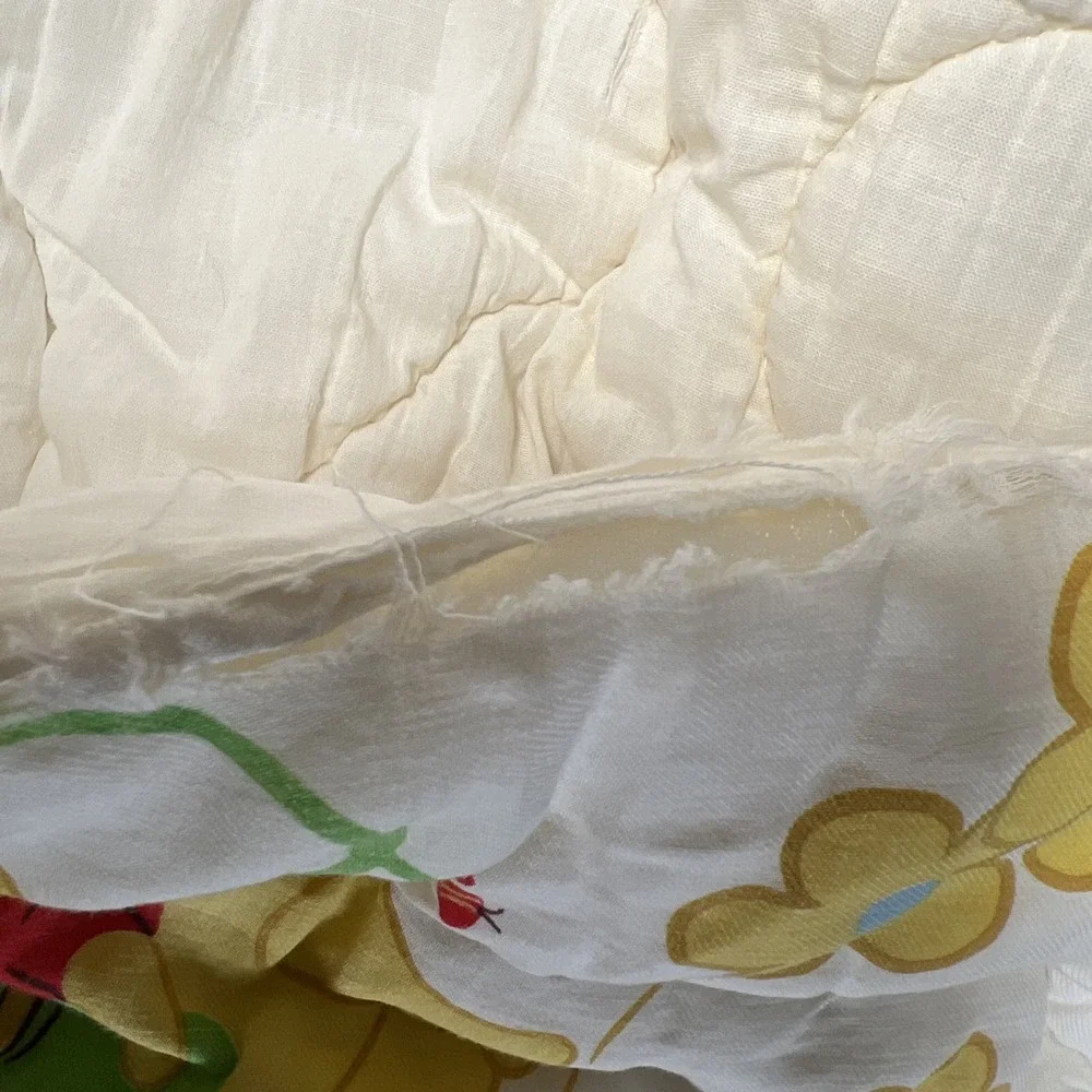 Vtg Walt Disney Productions Winnie The Pooh Baby Blanket Toddler Quilt - Damaged